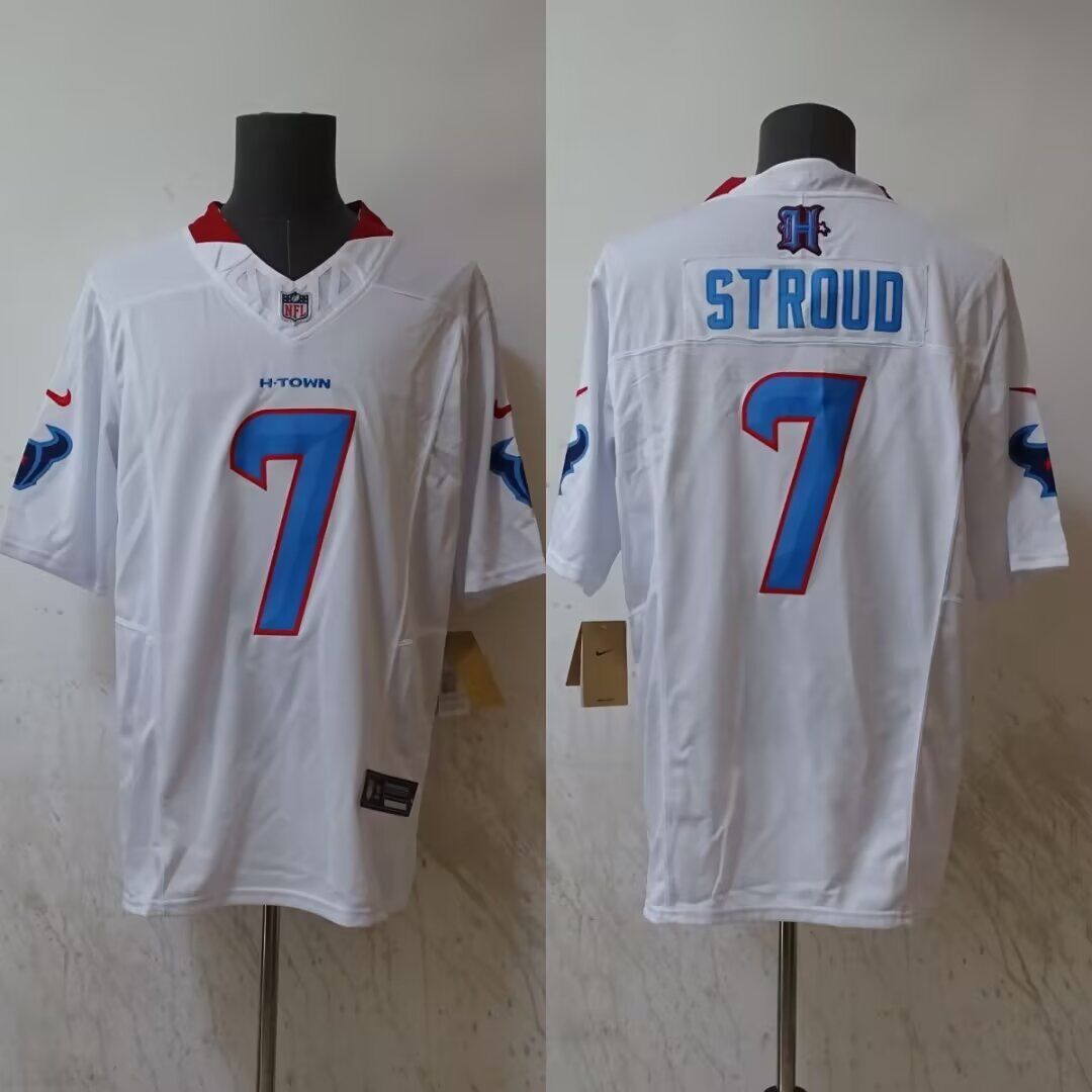 Men Houston Texans #7 C.J. Stroud Nike white Alternate Game NFL 2024 Jersey->green bay packers->NFL Jersey
